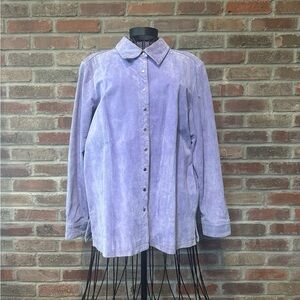 JL Studio Blue Suede Jacket Size 14